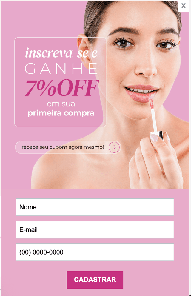 Exemplo Pop-up Evas